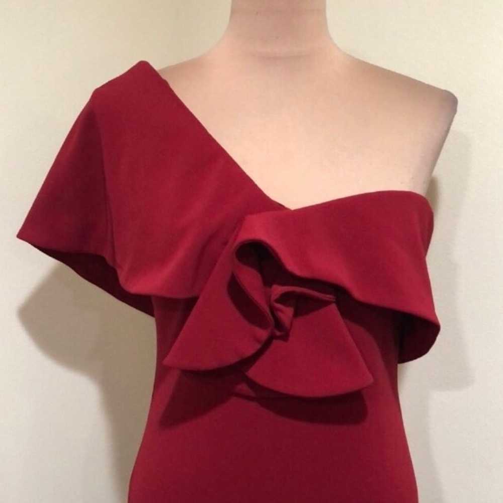 Badgley Mischka Maxi Dress Size 20 Ruffle Ruby On… - image 3