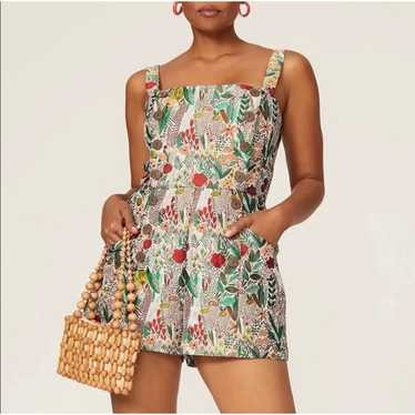 Hutch Marcy Floral Print Jacquard Sleeveless Squa… - image 1