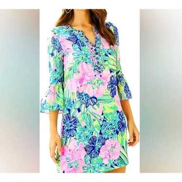 Lilly Pulitzer ELENORA SILK DRESS Womens Floral S… - image 1