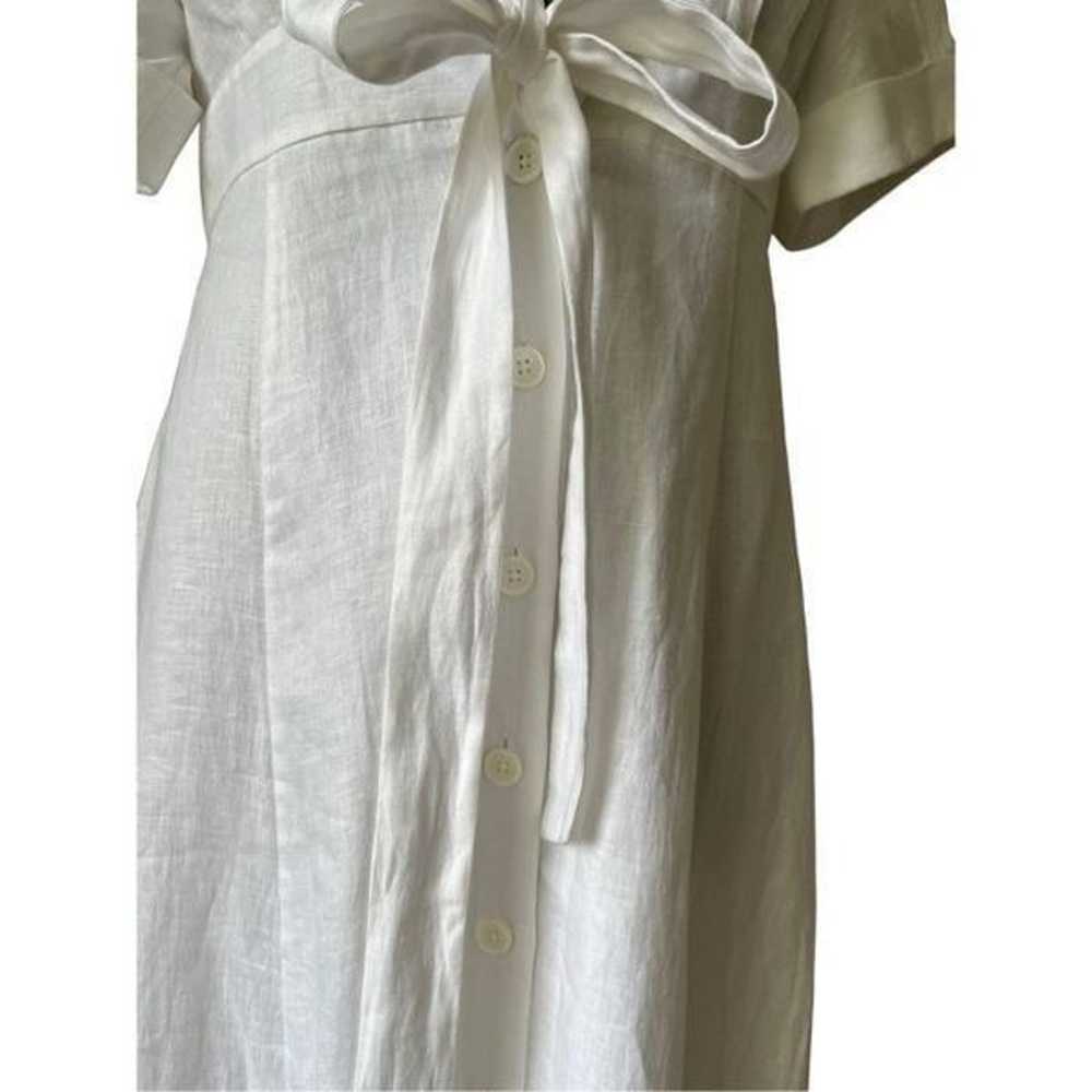 Equipment Femme Nauman Linen Wrap Midi Dress Size… - image 9