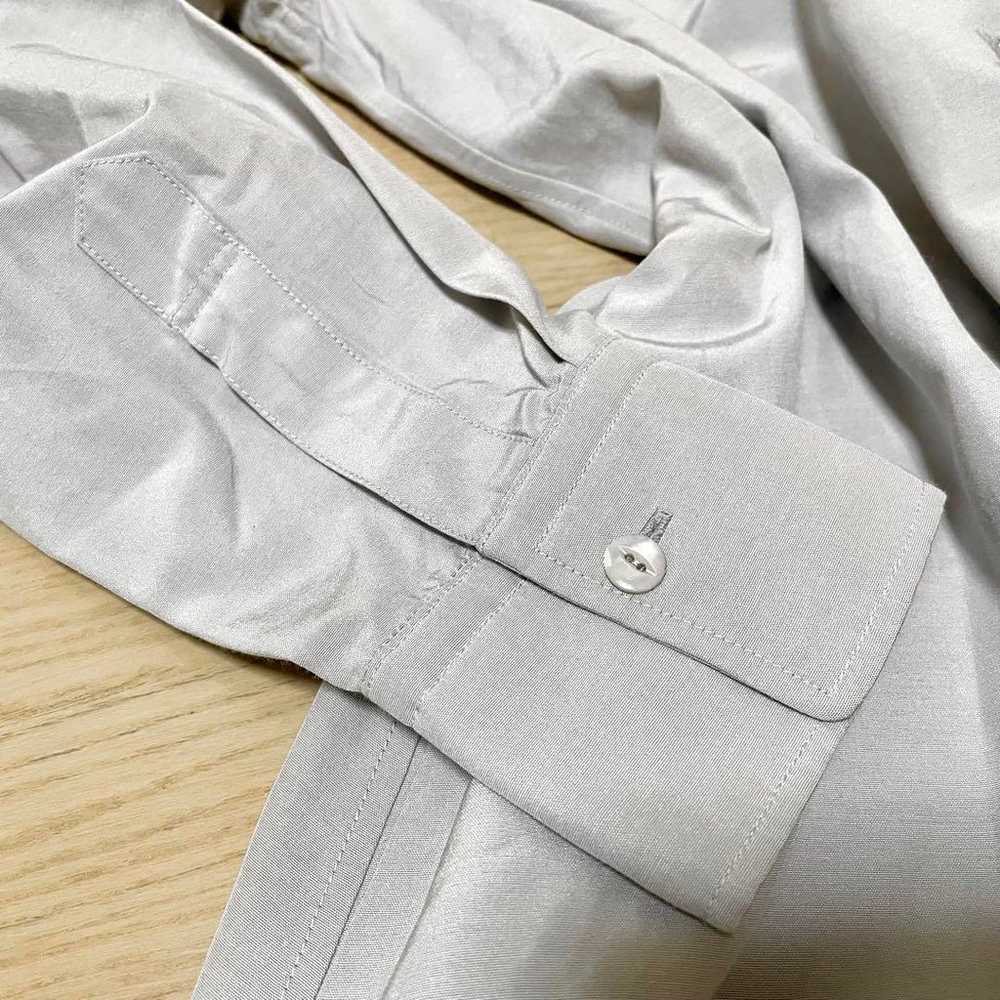 Drawer Cotton Silk Shirt Dress Light Gray - image 3