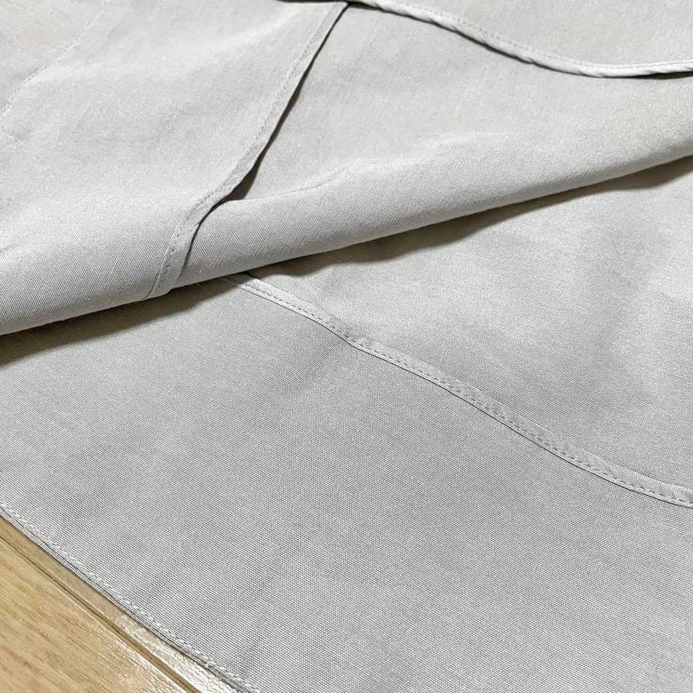 Drawer Cotton Silk Shirt Dress Light Gray - image 4