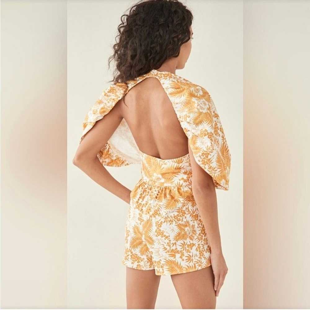 Amur Constance Romper Open Back White Marigold Ye… - image 4