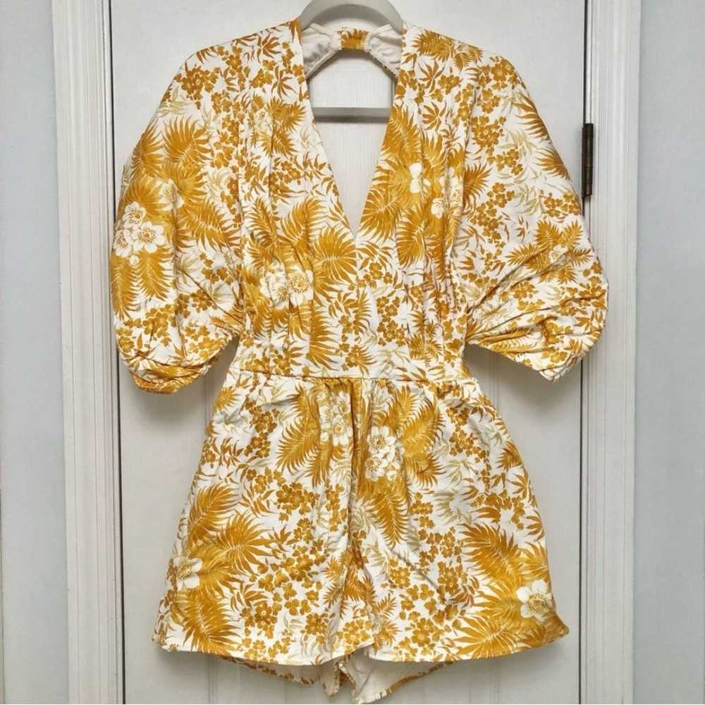 Amur Constance Romper Open Back White Marigold Ye… - image 7