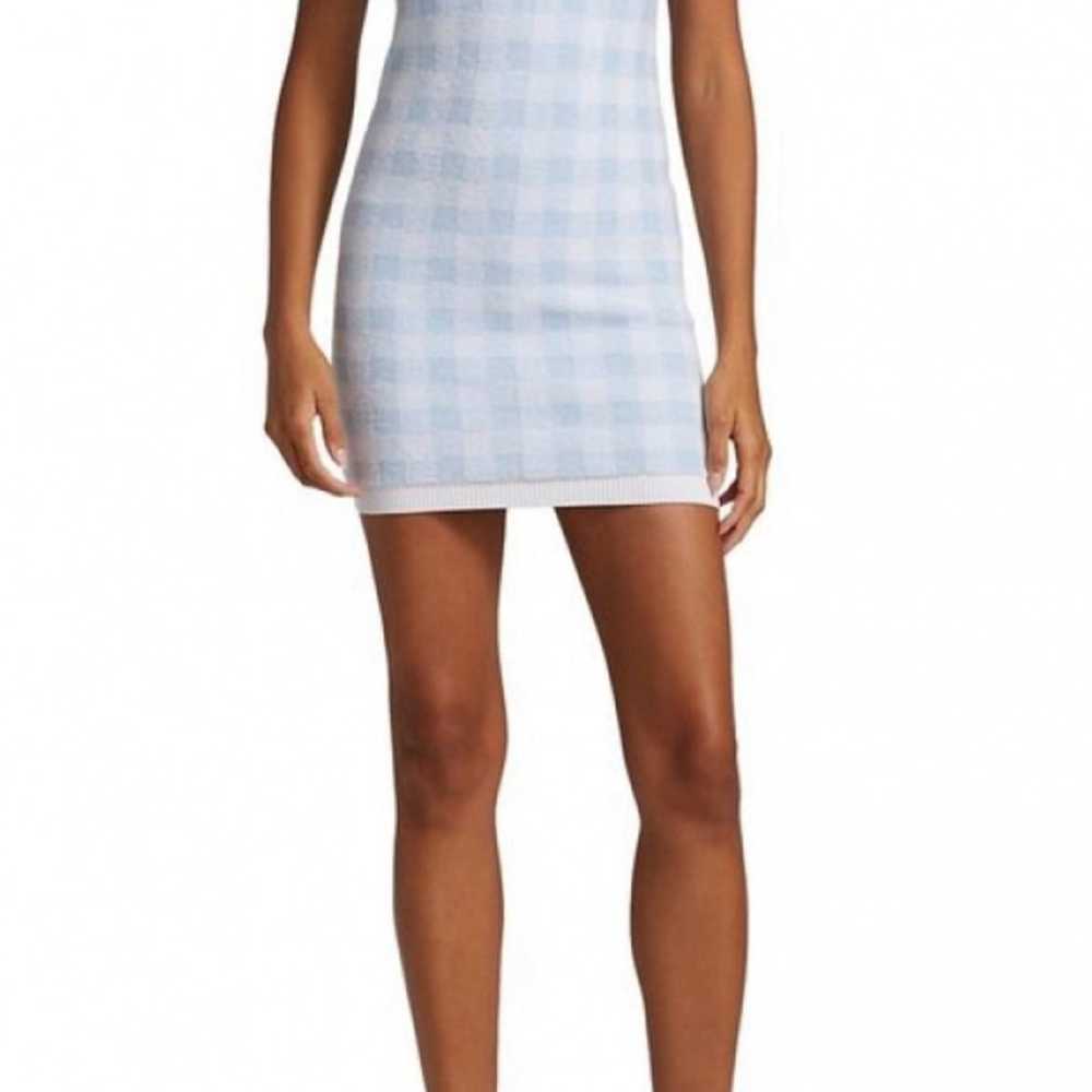 ALEXANDER WANG Towel Gingham Polo Plaid Print Min… - image 2