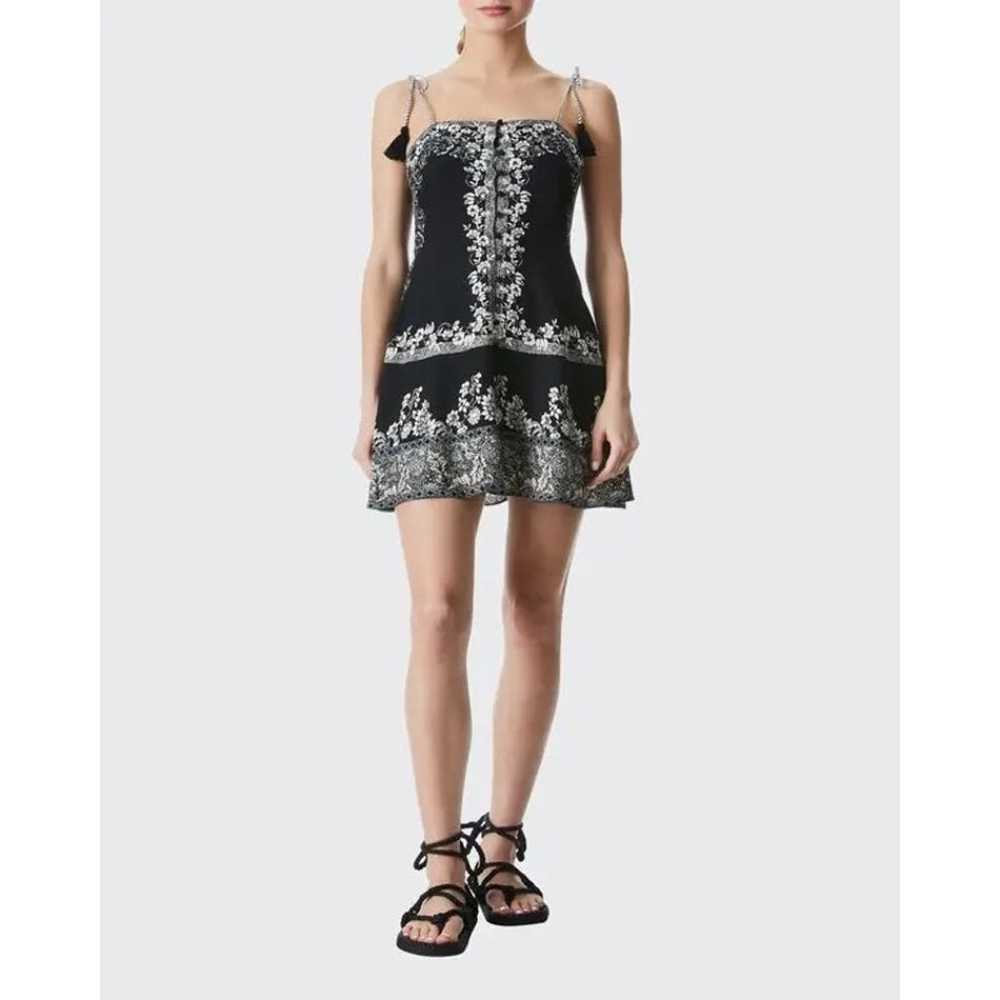 Alice + Olivia Glinda Tassel Sleeveless Floral Bl… - image 1