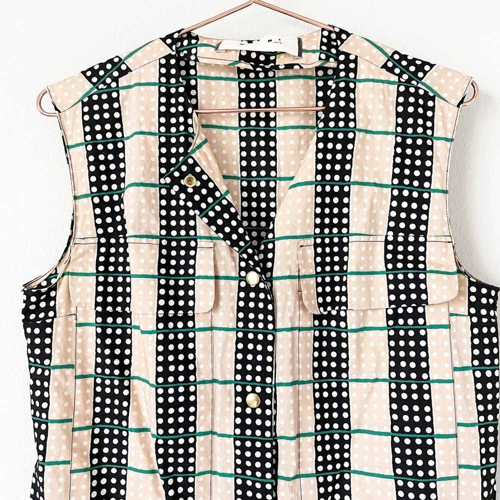 Marni Dot / Stripe Sleeveless Dress - image 2