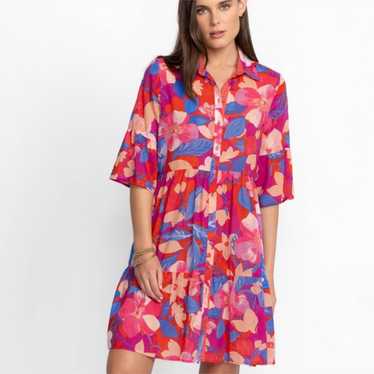 Johnny Was Giverney Gardens Tiered Floral-Print Sh