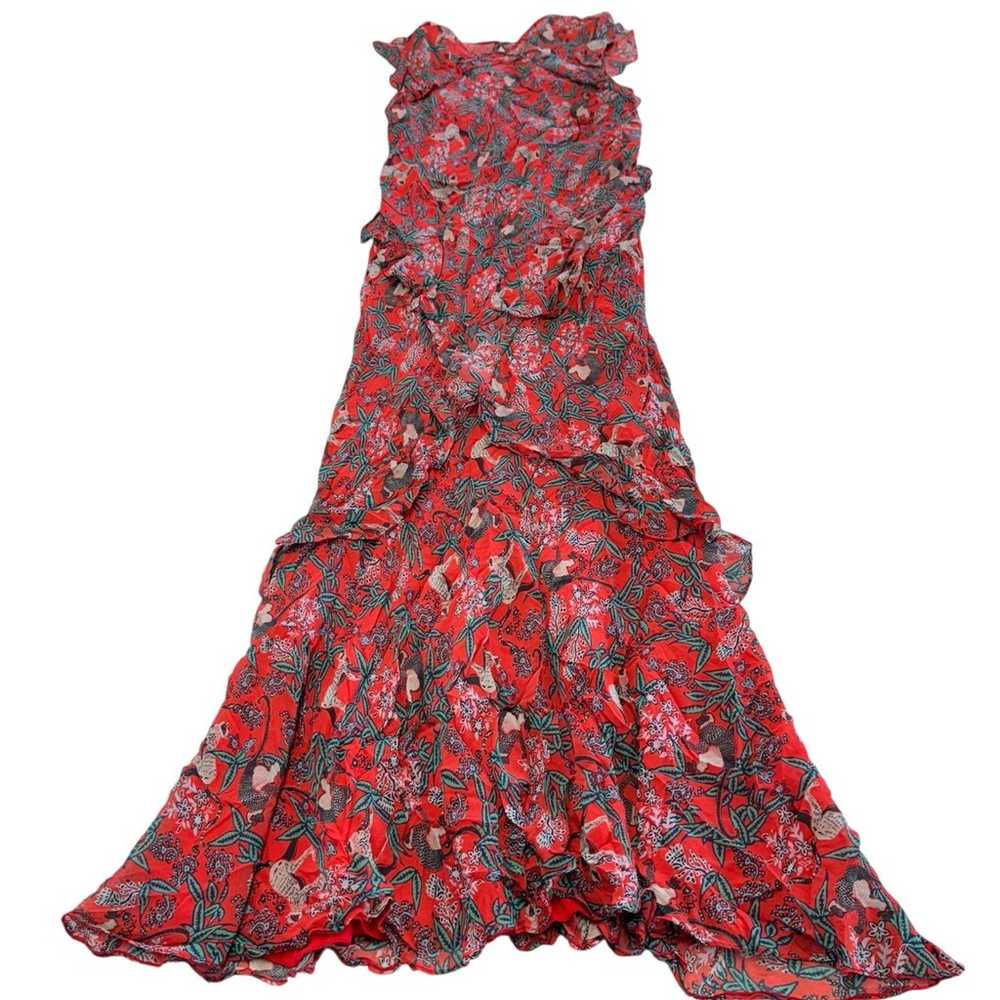 Saloni Dress Womens 6 Red Floral Tamara B Gown Ch… - image 2