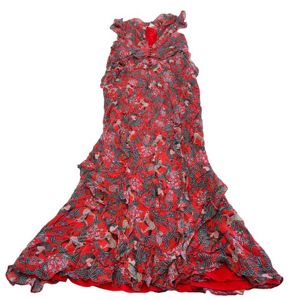 Saloni Dress Womens 6 Red Floral Tamara B Gown Ch… - image 4