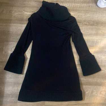 Alice + Olivia Black 100% Wool Sweater Dress Size… - image 1