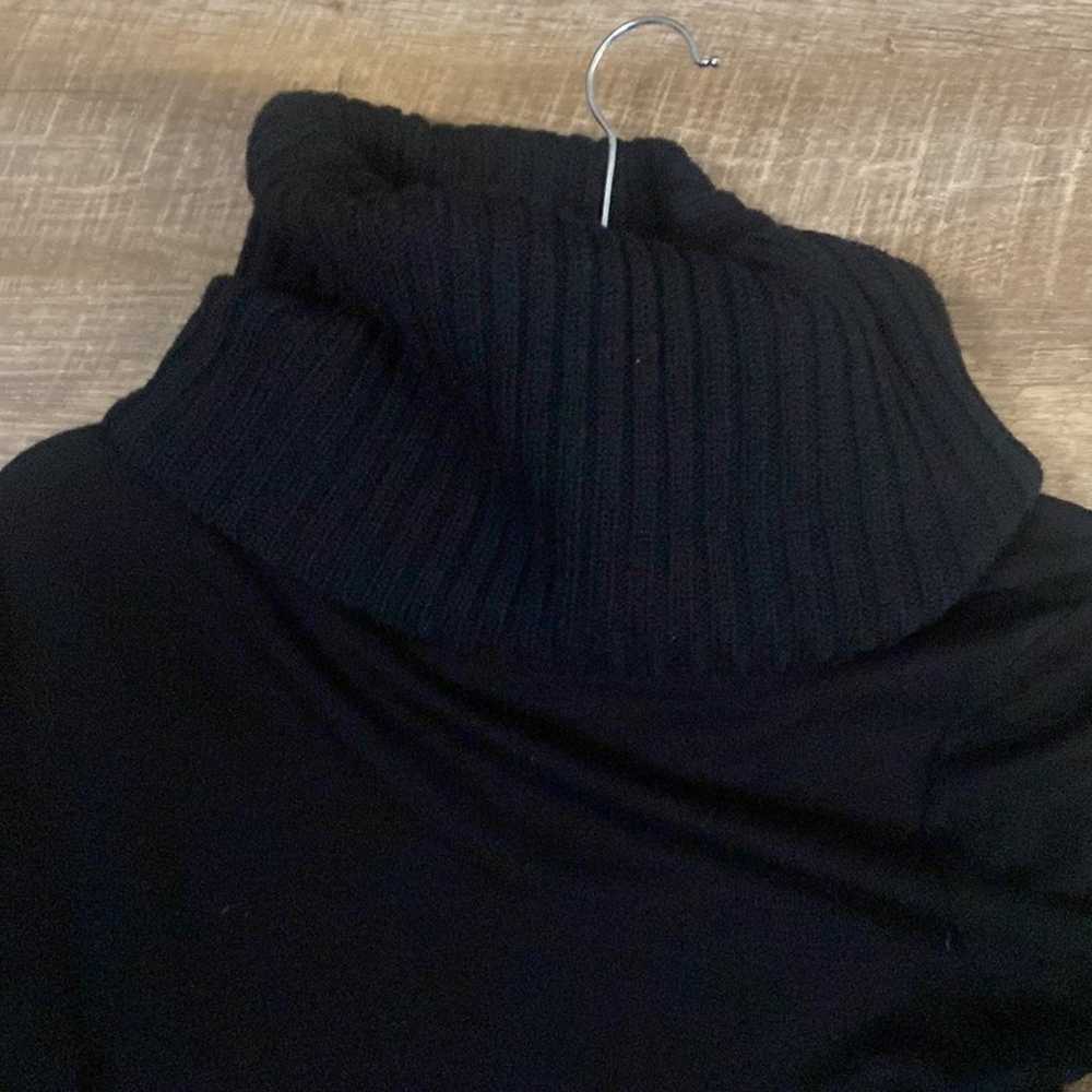 Alice + Olivia Black 100% Wool Sweater Dress Size… - image 2