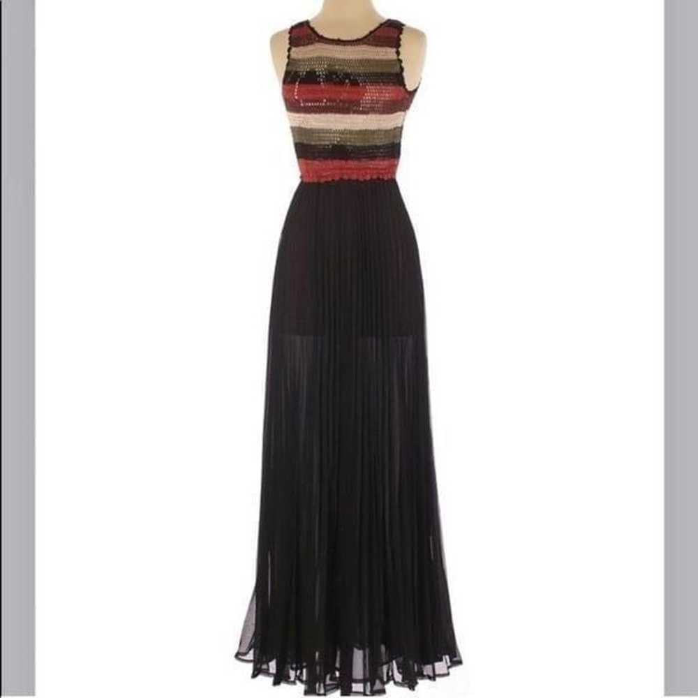 Carolina K Pilar Crochet Knit Pleated maxi dress - image 4