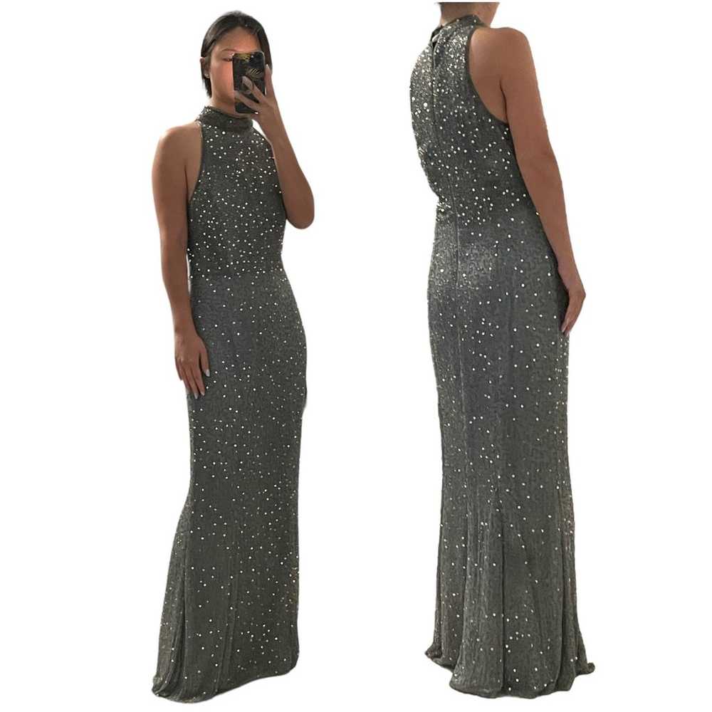 Ricci Wear Halter Neck Sequin Embellished Evening… - image 1