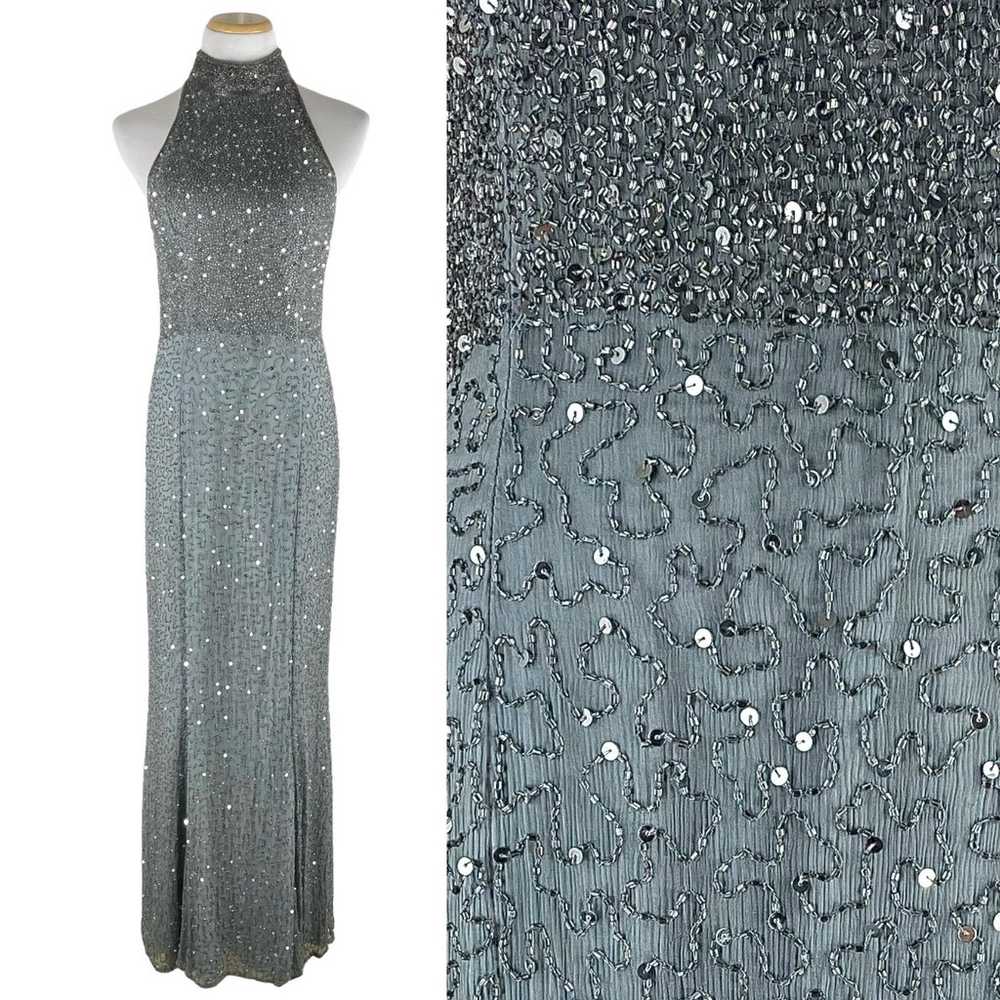 Ricci Wear Halter Neck Sequin Embellished Evening… - image 3