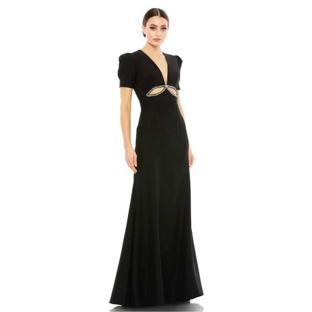 leena for Mac Duggal Black Embelished Cutout Shor… - image 2