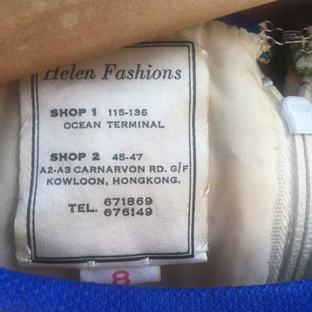 Vintage Helen Fashions Dress Floral + Sequin Bead… - image 8