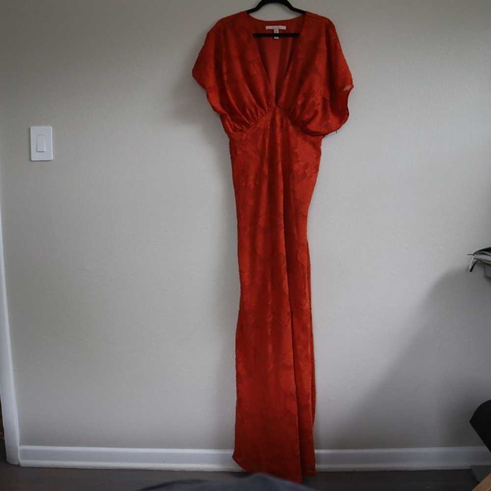 Hutch Lindy Gown Orange Sleeve Maxi Dress Size 14 - image 2