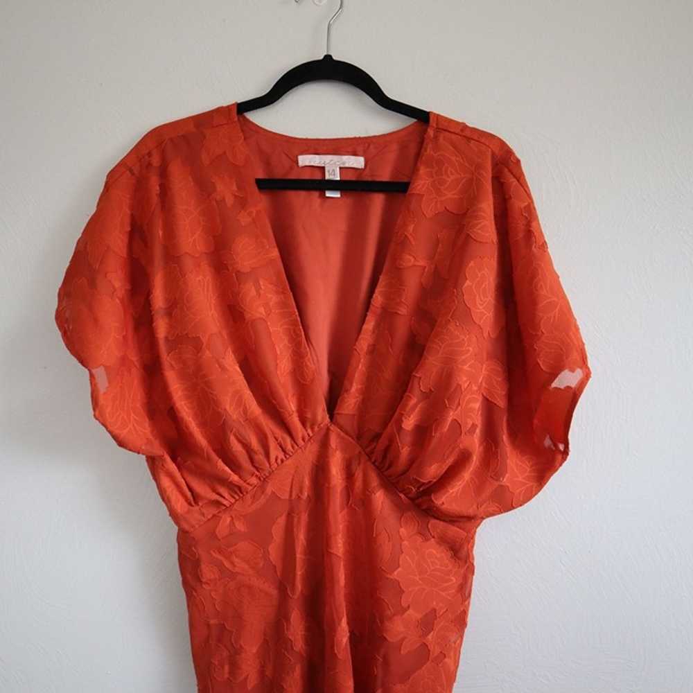 Hutch Lindy Gown Orange Sleeve Maxi Dress Size 14 - image 3