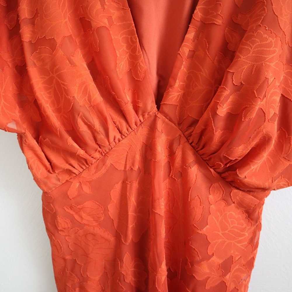 Hutch Lindy Gown Orange Sleeve Maxi Dress Size 14 - image 6