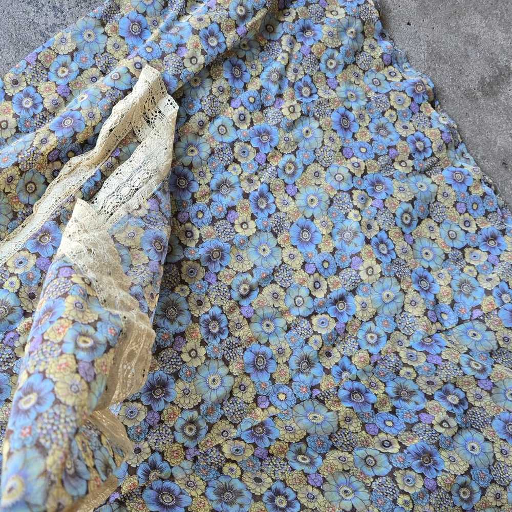 Vtg 70s Cottage Prairie Floral Gunne Sax Style Sp… - image 7