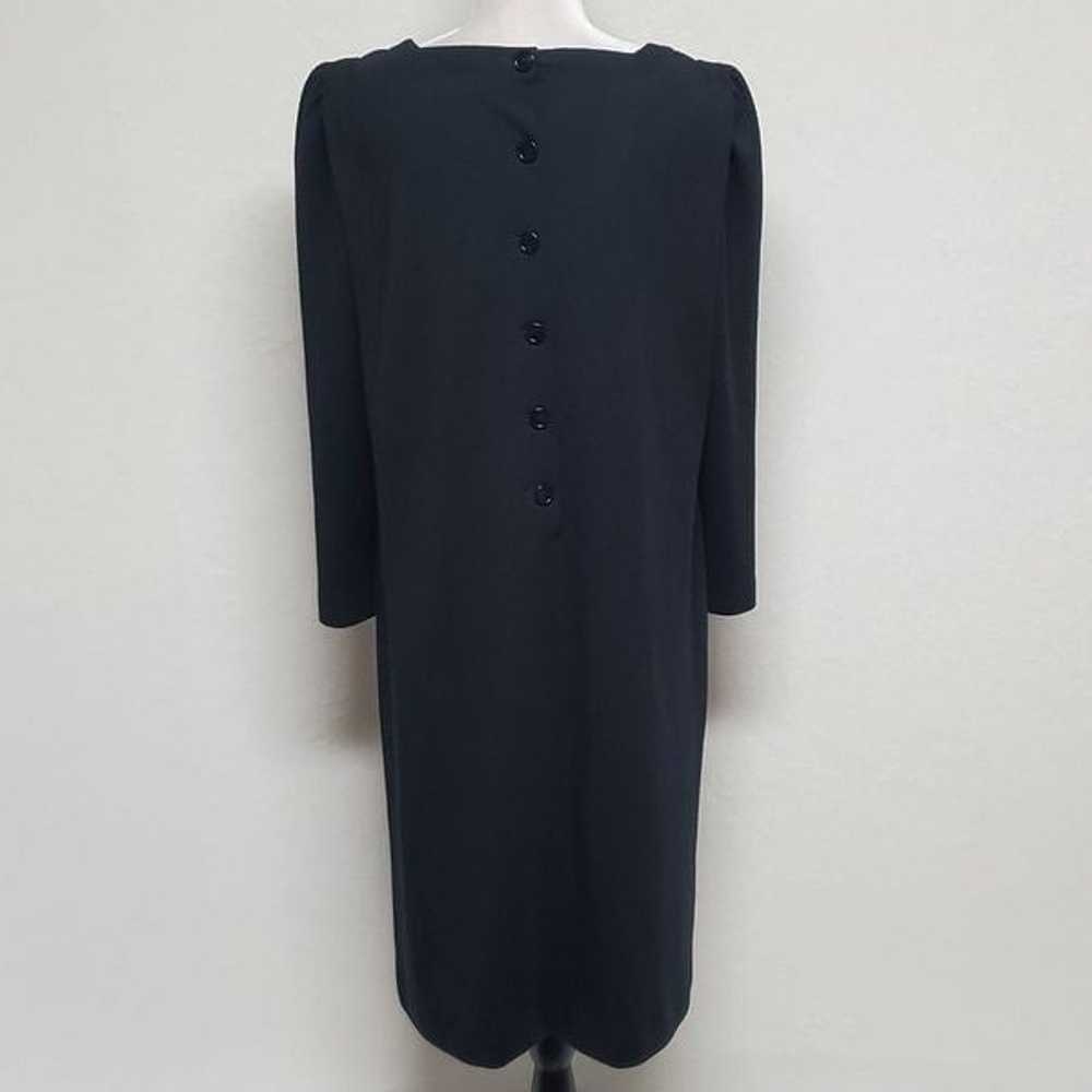 Vintage 70s Leslie Fay ILGWU Black Knit Long Slee… - image 7