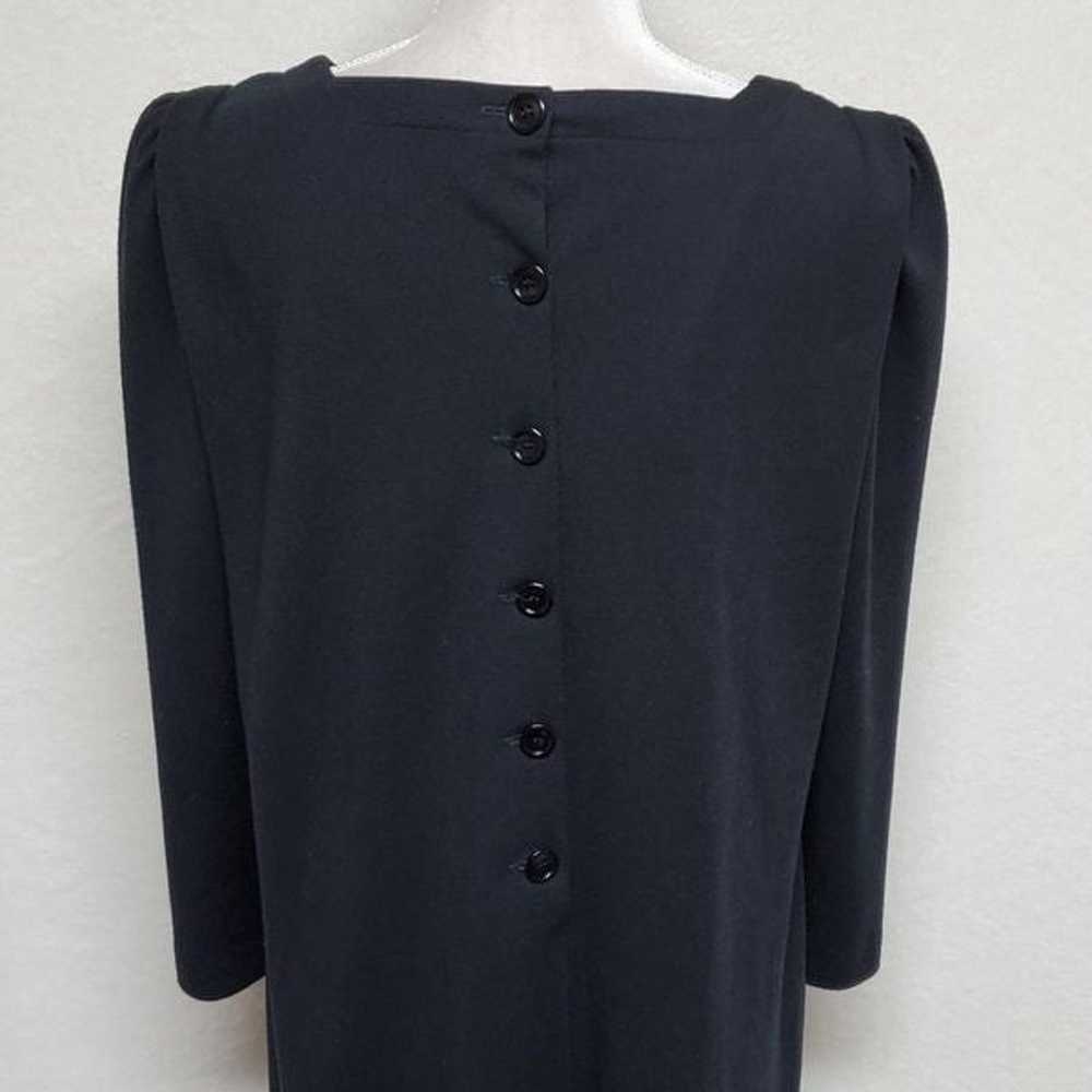 Vintage 70s Leslie Fay ILGWU Black Knit Long Slee… - image 8