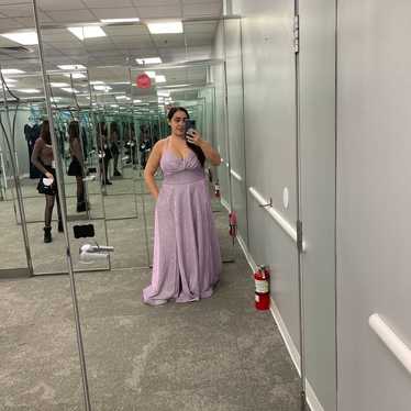 Lavender glitter chromatic prom dress Size 16 - image 1