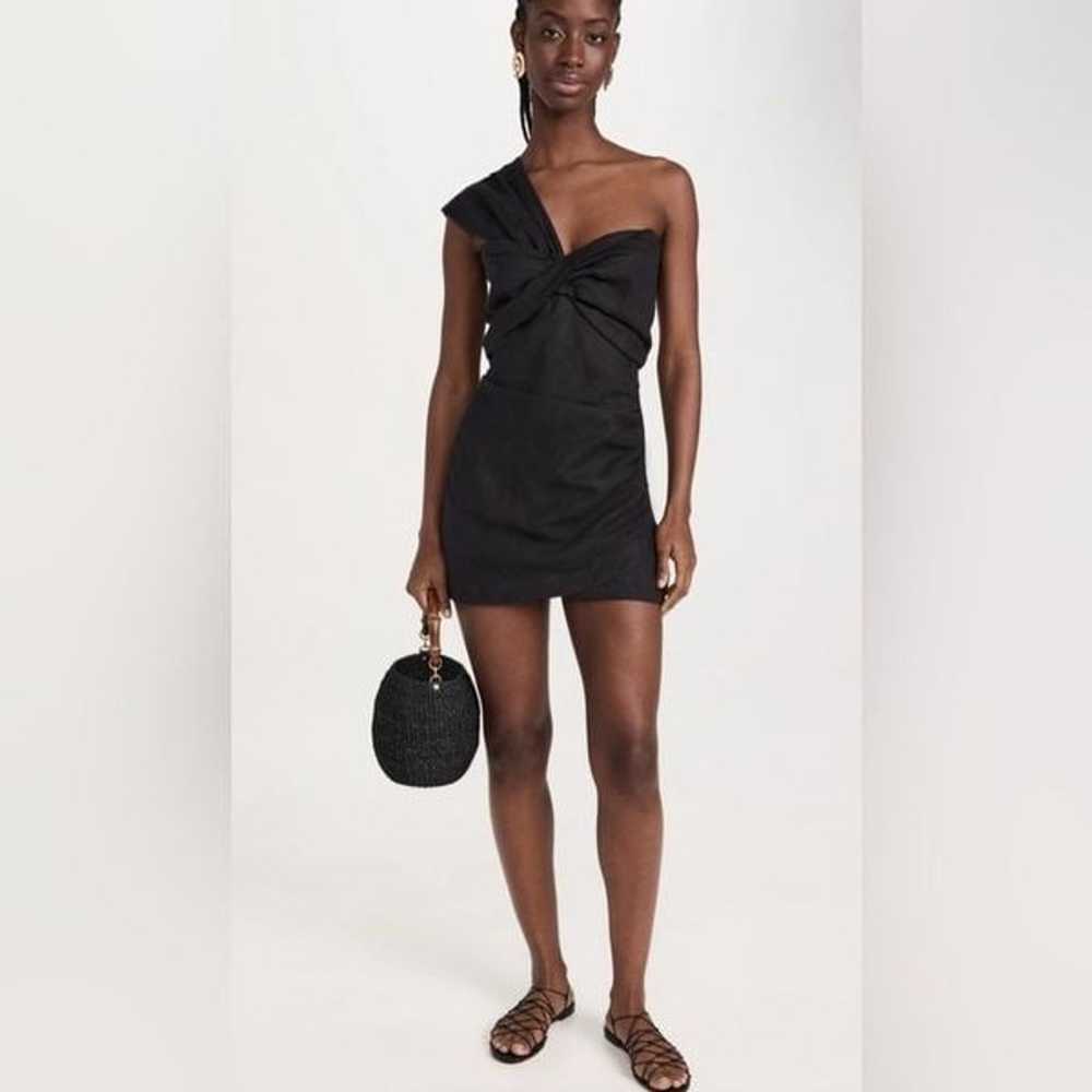 JUST BEE QUEEN Solange Romper Black Linen One Sho… - image 1