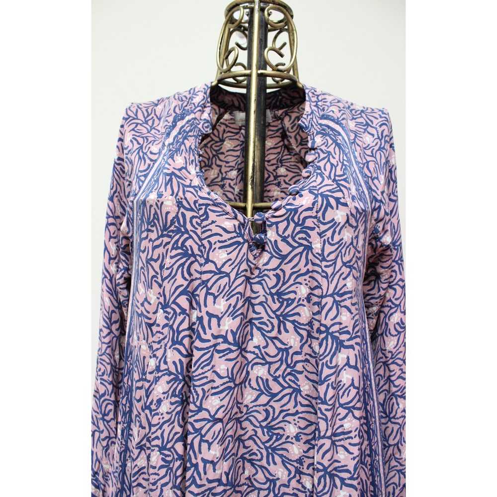 Natalie Martin Fiore Purple Blue Silk Long Sleeve… - image 5