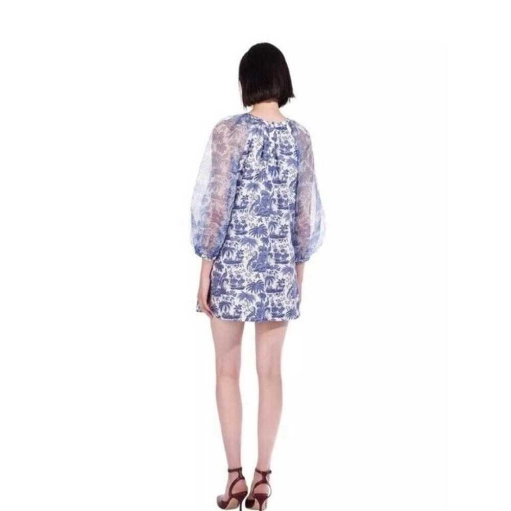 Staud NEW Garden Dress in China blue toile - image 12