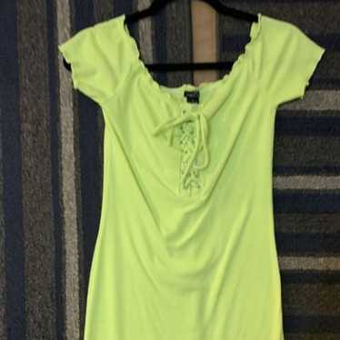 Neon Green Mini Dress