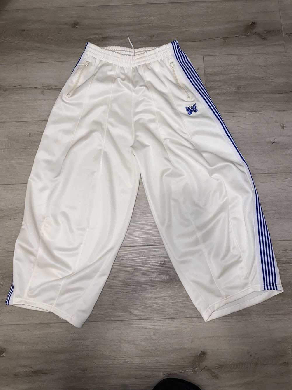 Needles Needles White/Blue Track Pants - image 1