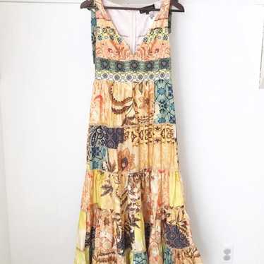 Rosalinda Patchwork Maxi Dress (SMALL) - image 1