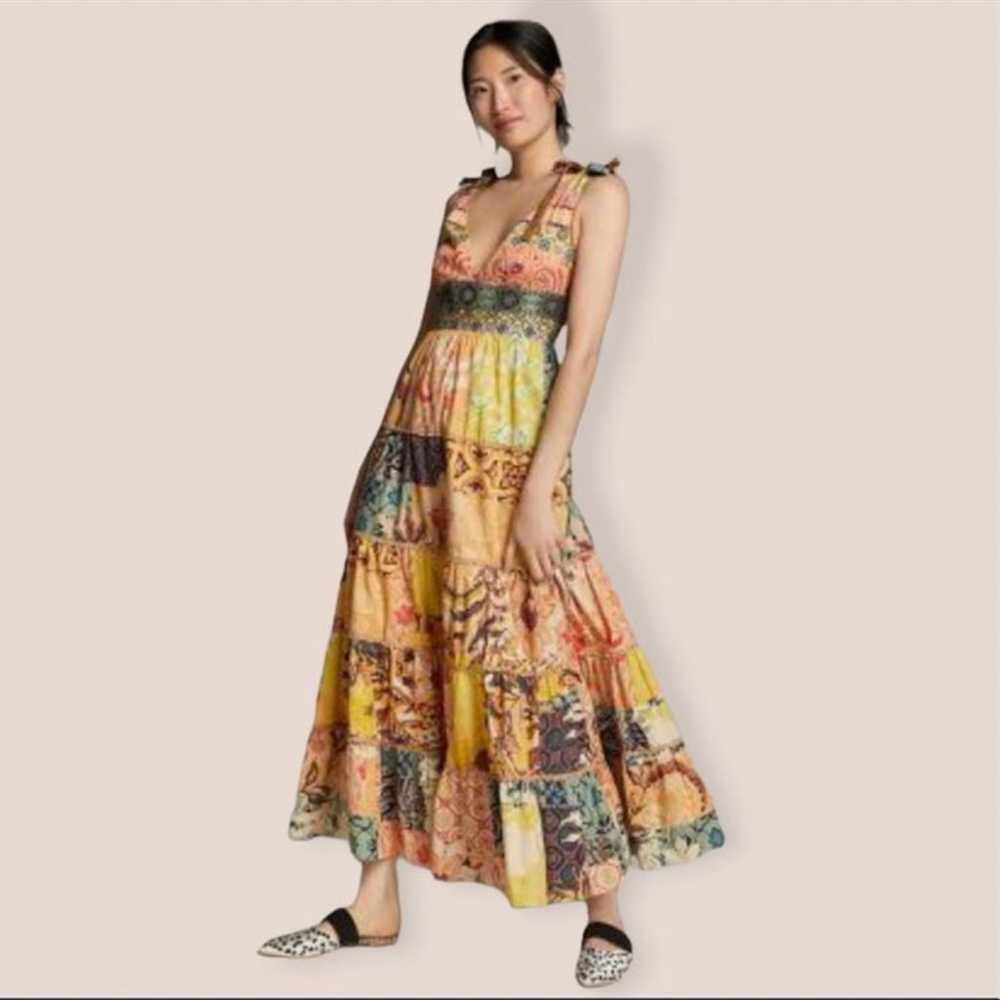 Rosalinda Patchwork Maxi Dress (SMALL) - image 3