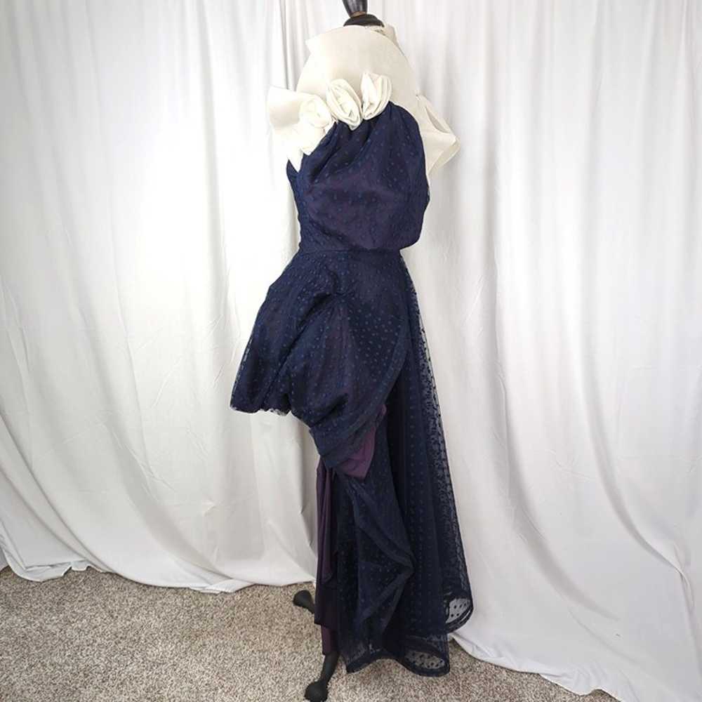 Vintage Rose Taft Blue Dress Small Tulle Formal - image 7