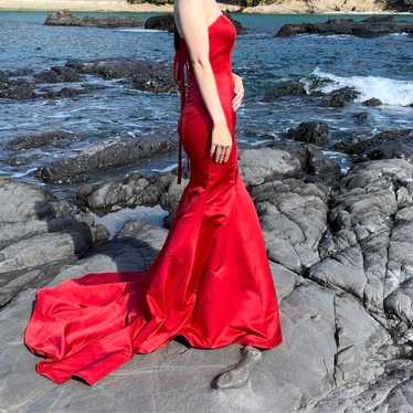 YNS Wedding Mermaid Dress in red - image 1