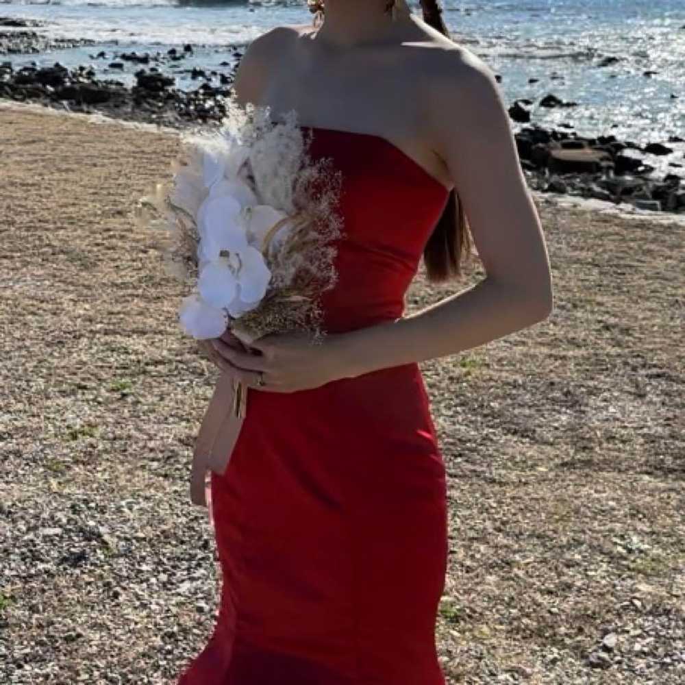 YNS Wedding Mermaid Dress in red - image 2