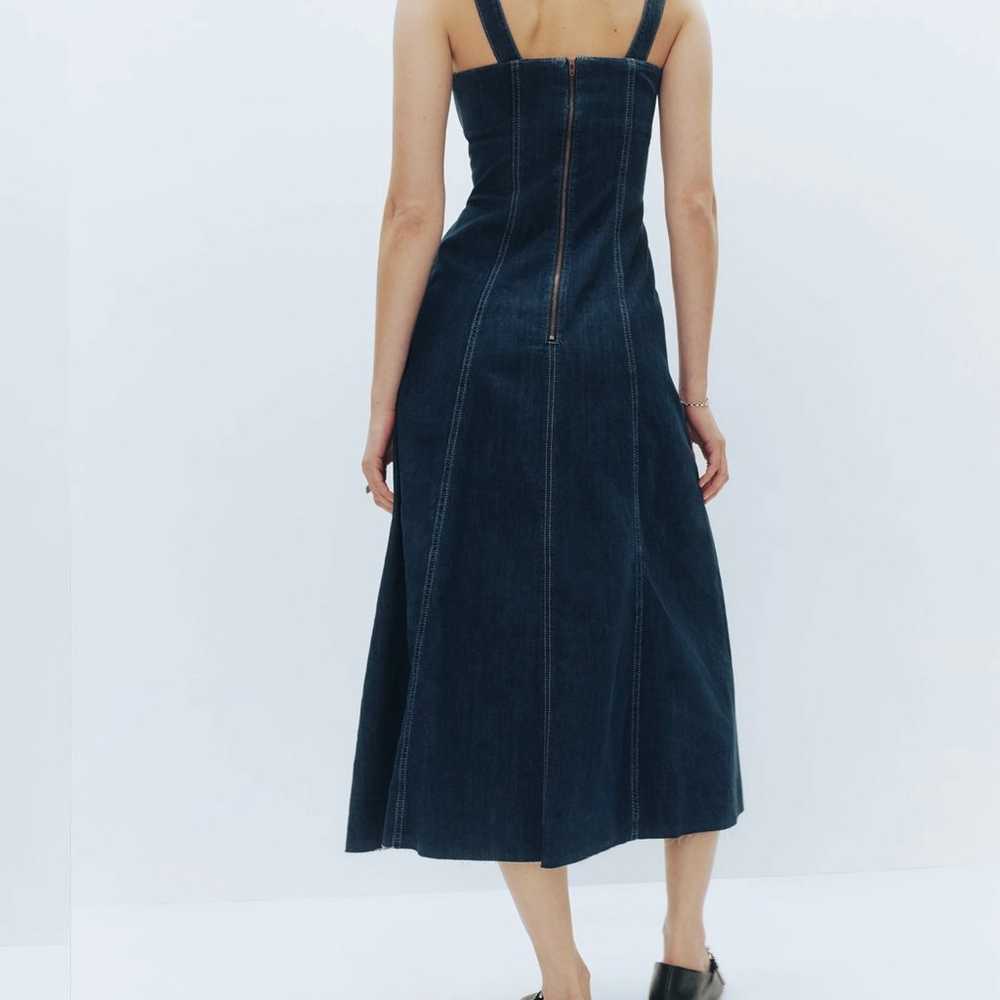 REFORMATION Amory Denim Midi Dress - image 2