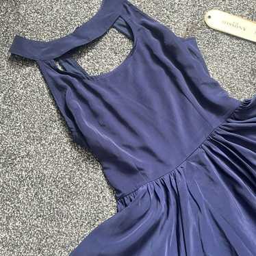 Navy blue dip hem dress. Size 12.