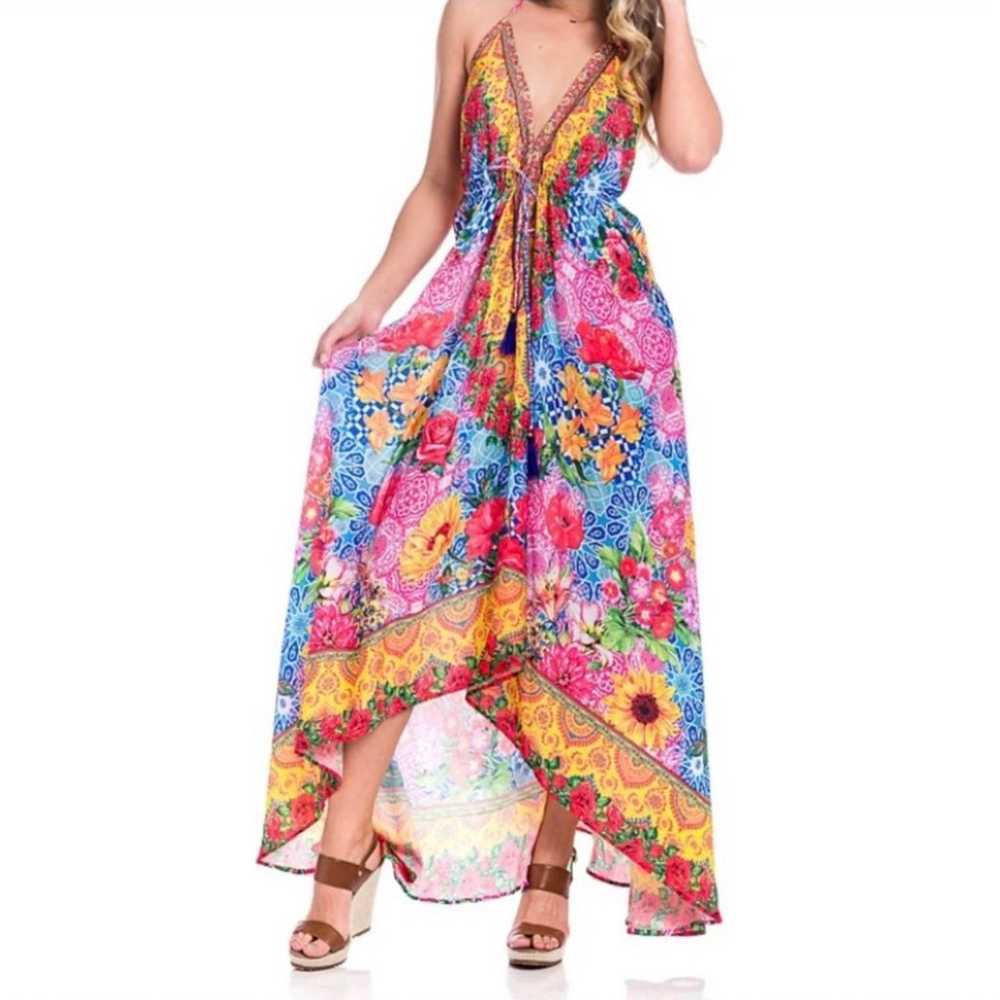 Floral Scarf Dress - image 1