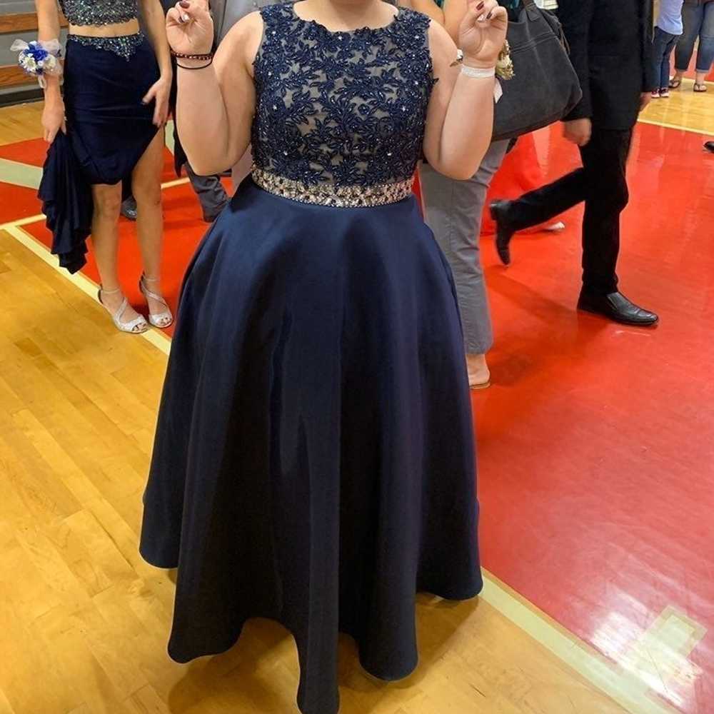 Prom Dress Navy Blue Abby Paris size 14 - image 1