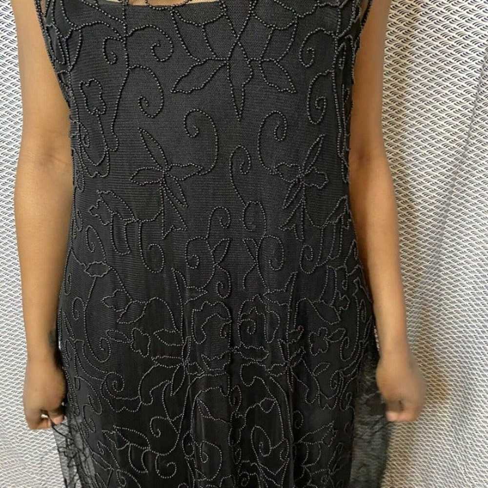 J Crew Handbeaded 2 Piece Black Dress - image 8