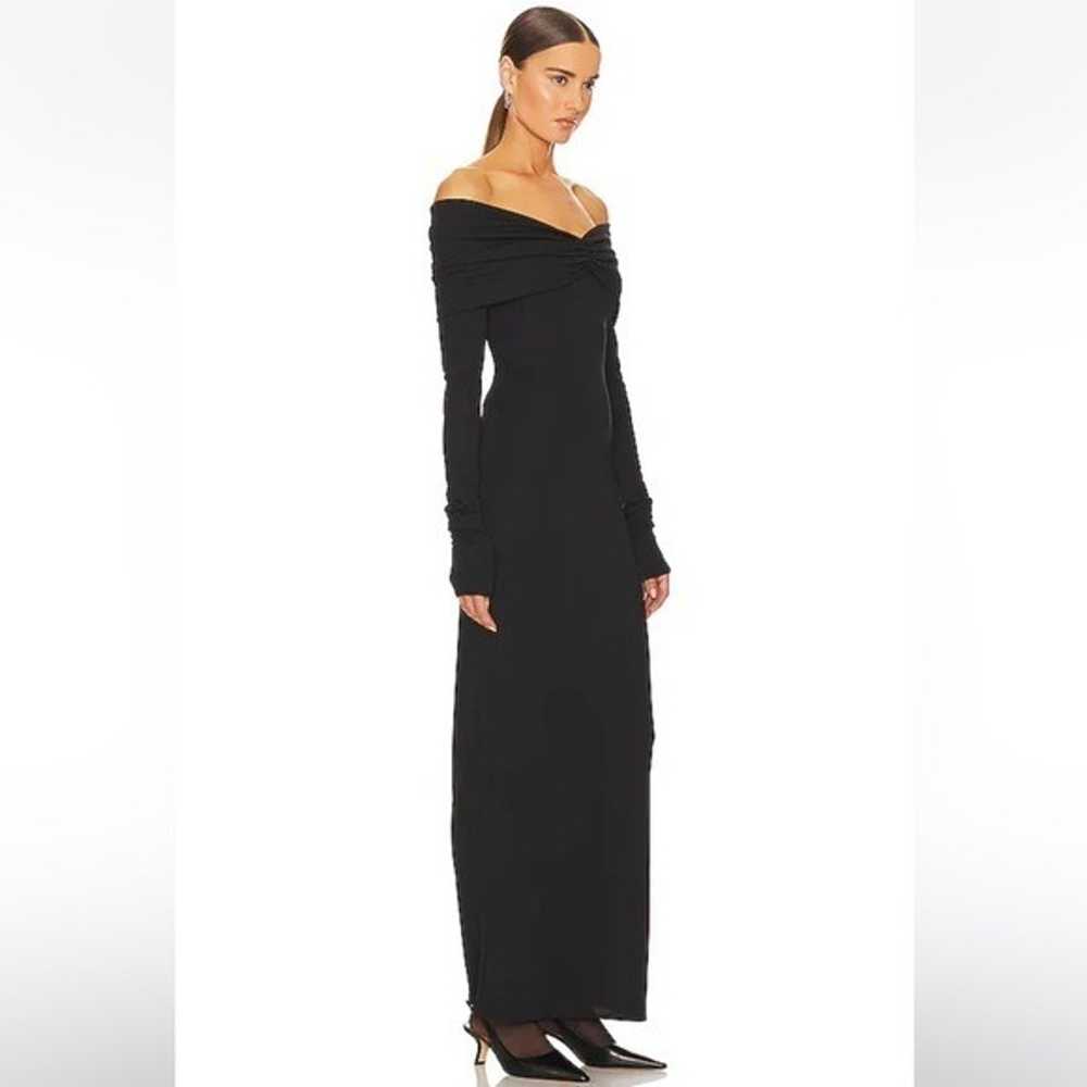 Helsa black jersey off shoulder maxi dress - image 3