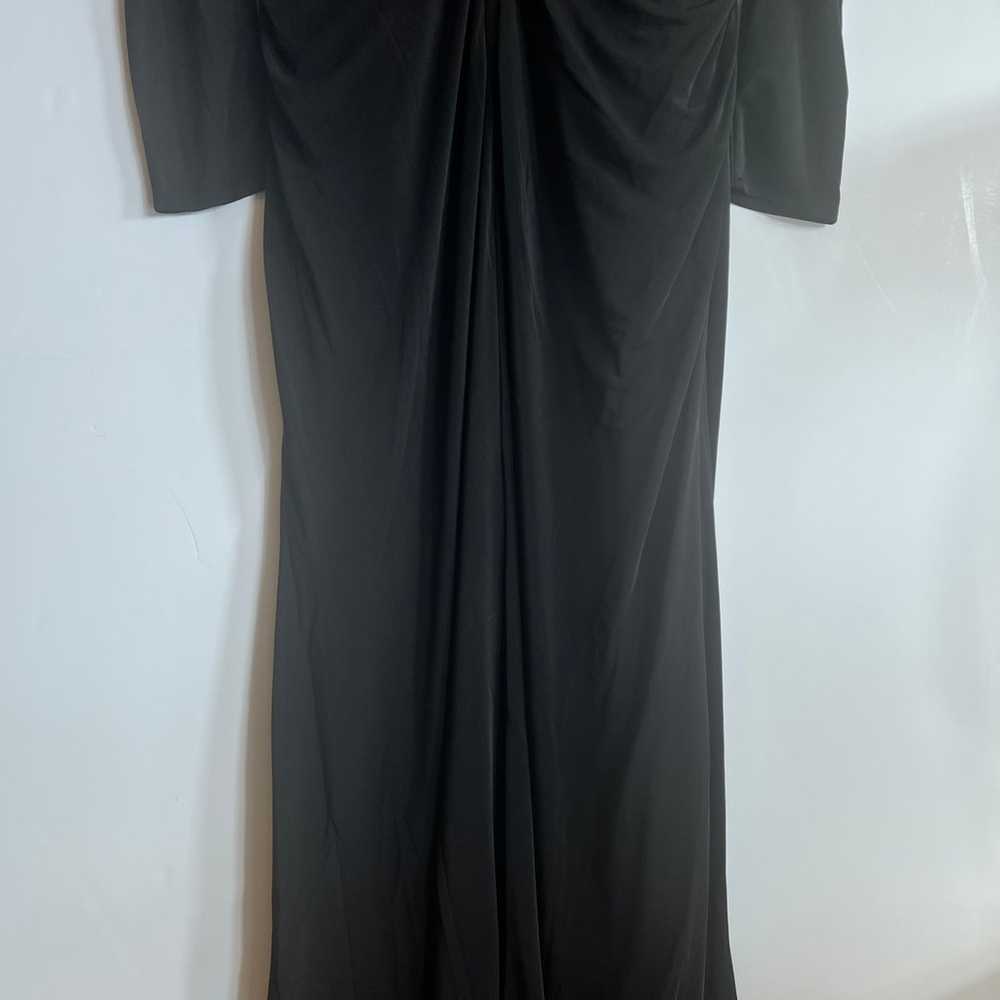 La Femme Off The Shoulder Long Sleeve Jersey Gown - image 6