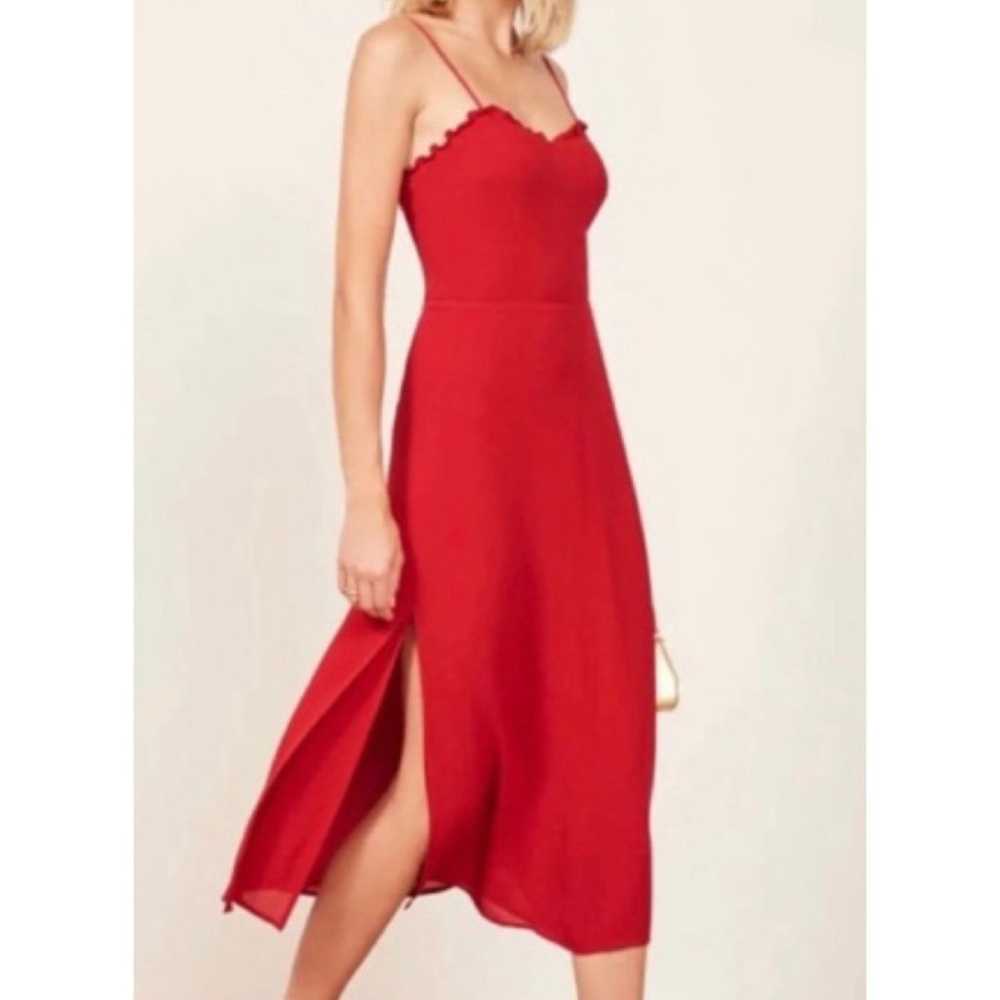 Reformation Cassandra in Cherry Red Size 6 NEW - image 4