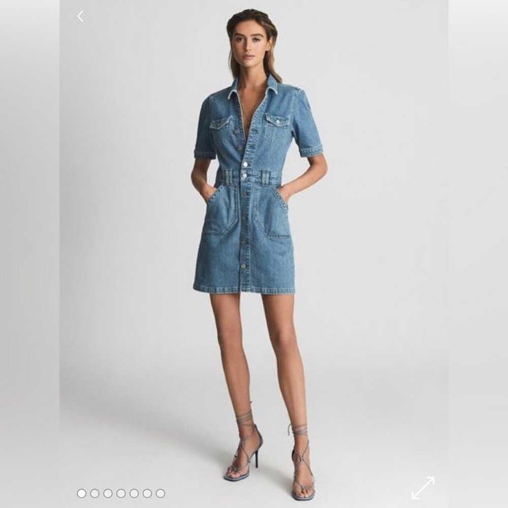 MAYSLIE PAIGE Button Through Denim Mini Dress - image 1