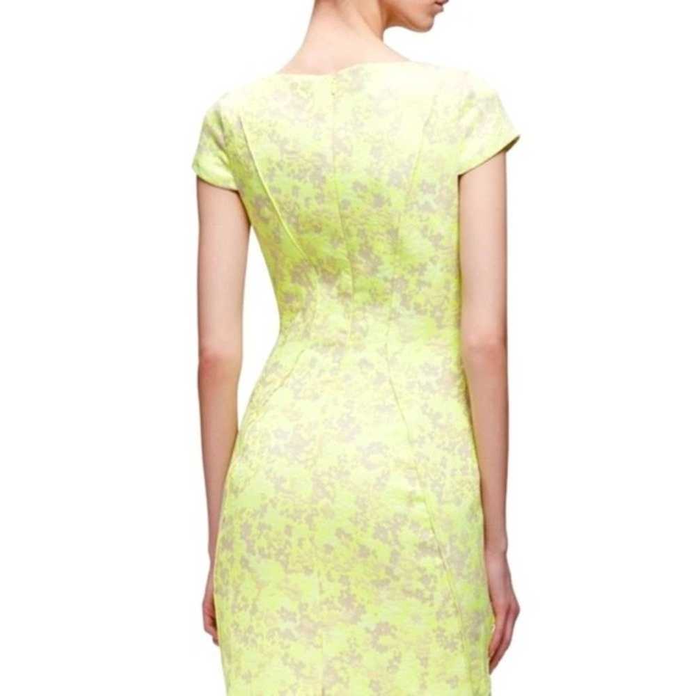 Lela Rose Neon Yellow Citrine Cap Sleeve Floral P… - image 2