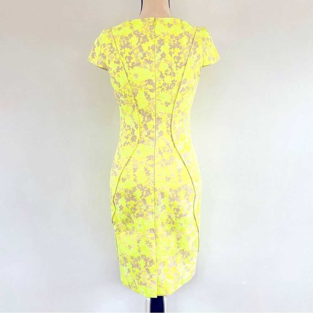 Lela Rose Neon Yellow Citrine Cap Sleeve Floral P… - image 5