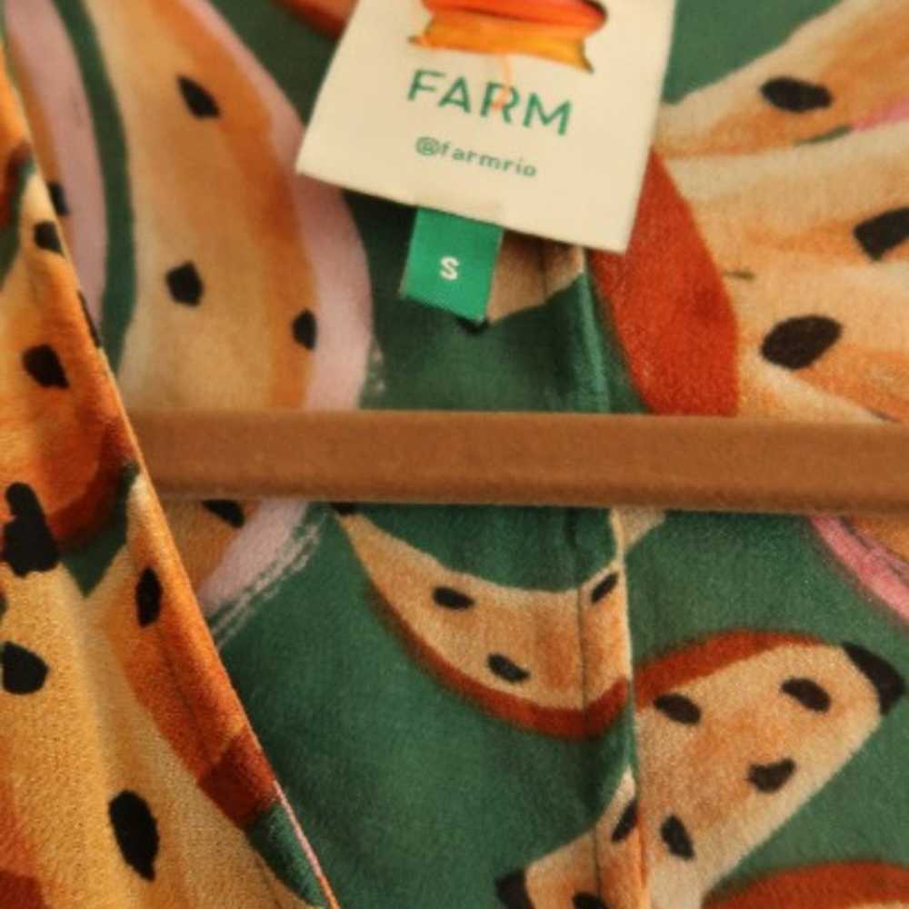 FARM RIO Green Raining Bananas Maxi Wrap Dress — … - image 3